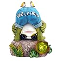 Bo-Toys Solar Powered Frog with 2 Birds Outdoor LED Garden Light Decor