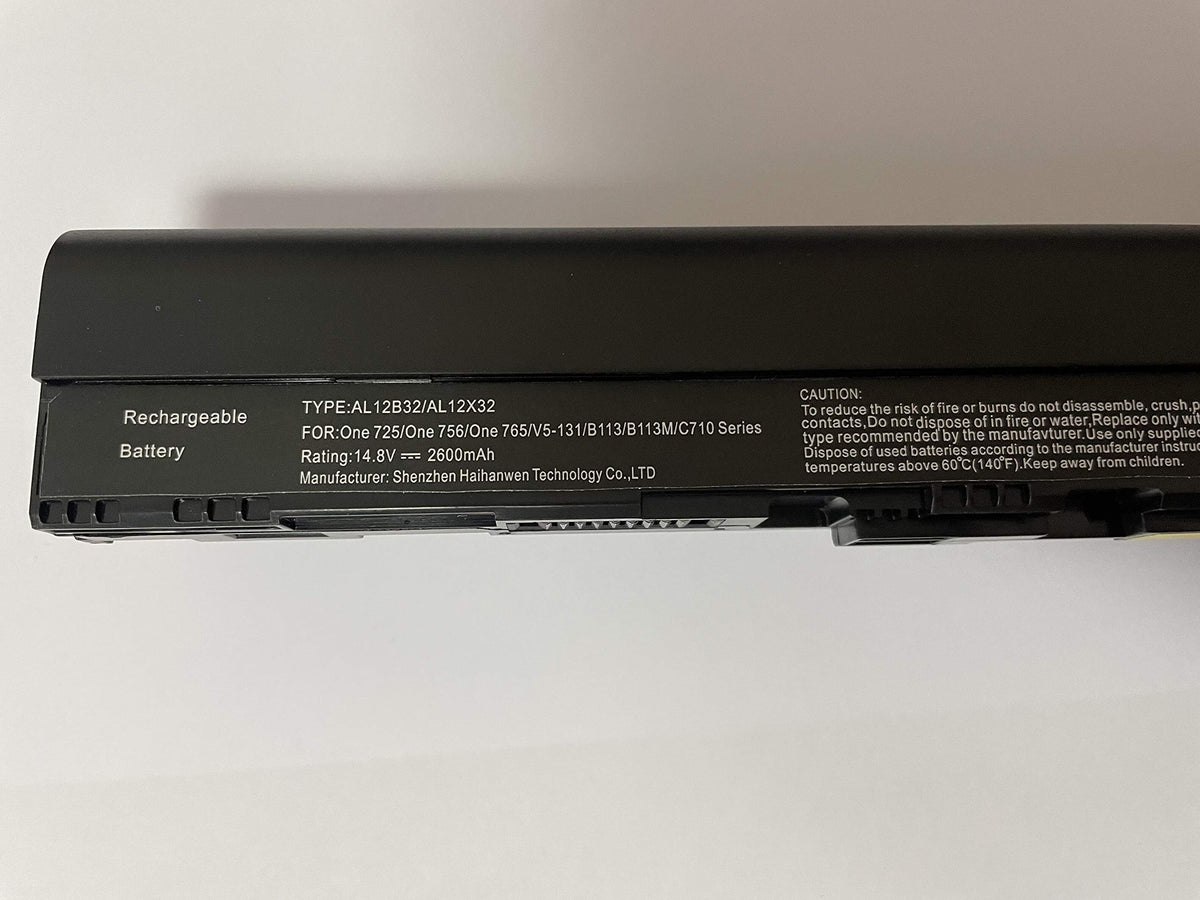 powerforlaptop Laptop Replace Battery for Acer AL12B32 AL12B31 AL12B72 AL12X32 AL12A31 Aspire One 725 756 Chromebook C710 KT.00403.004 AK.004BT.098