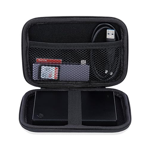 Ginsco Hard Shell Travel Case for Seagate Portable 1/2TB 5TB External Hard Drive,for UnionSine 500GB/1TB Ultra Slim Hard Drive,Universal HDD Case