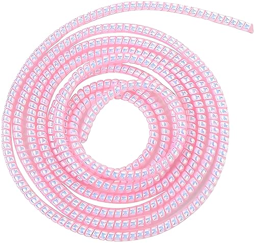 Cable Protector Animal Proof Wire Repair, Pink Cord Protector for Pets Headphone Saver Spiral Cable Wrap Strain Relief, Cord Sleeve for Phone Cable