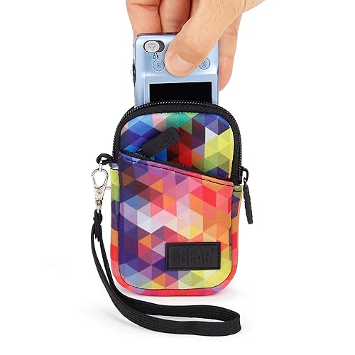 USA Gear Small Digital Camera Case with Wrist Strap, Belt Loop - Camera Case Small Compact Compatible with Canon Powershot Elph, Pouch G7 Mark iii