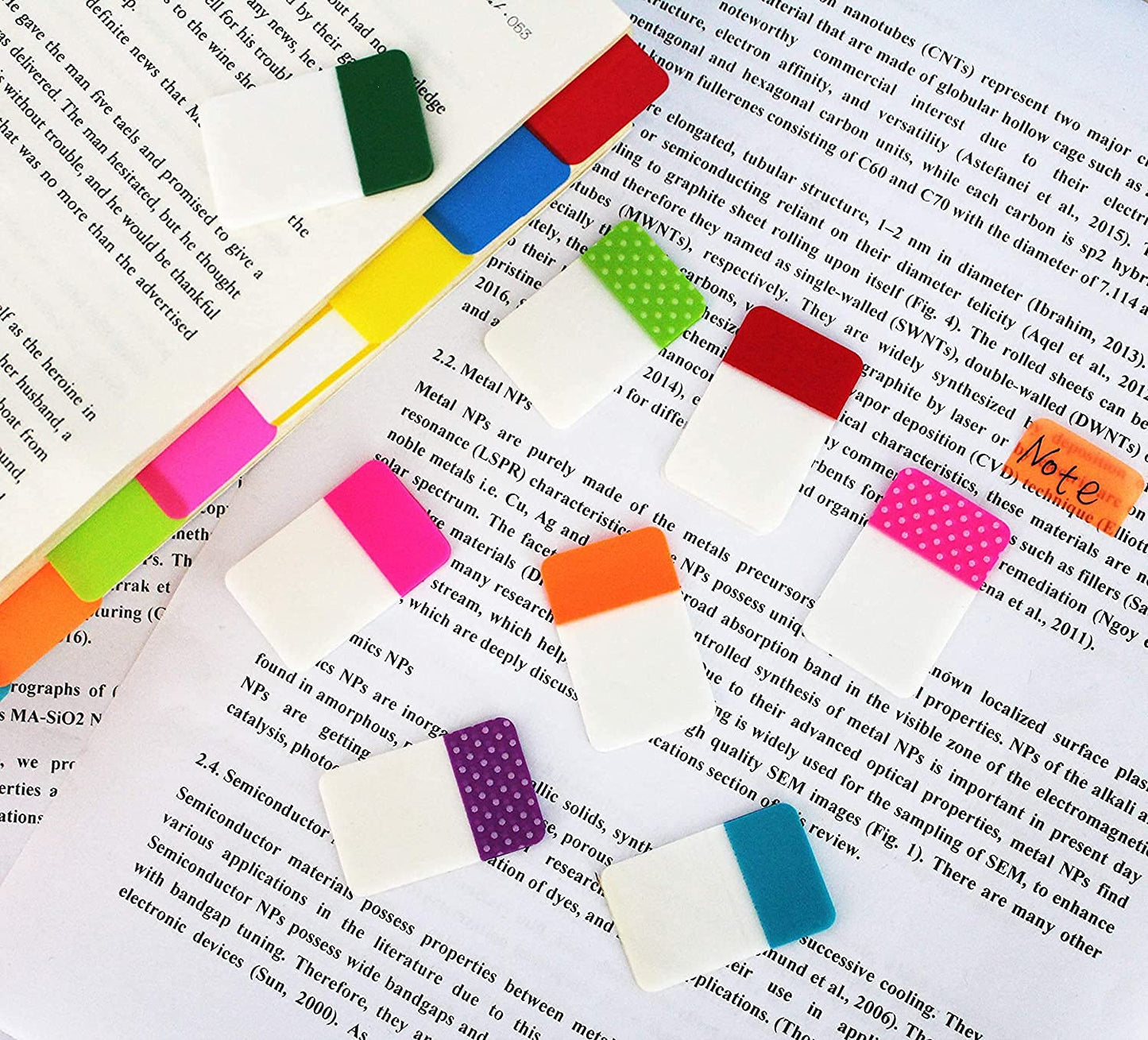 ELII 900 Pieces Tabs Sticky Index Tabs,1 Inch Book Tabs Writable