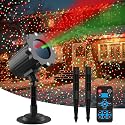 Christmas Projector Lights Outdoor, Waterproof Christmas Decorations Led Lights Projector with Remote Control Timer Indoor Firefly Light for Xmas Yard