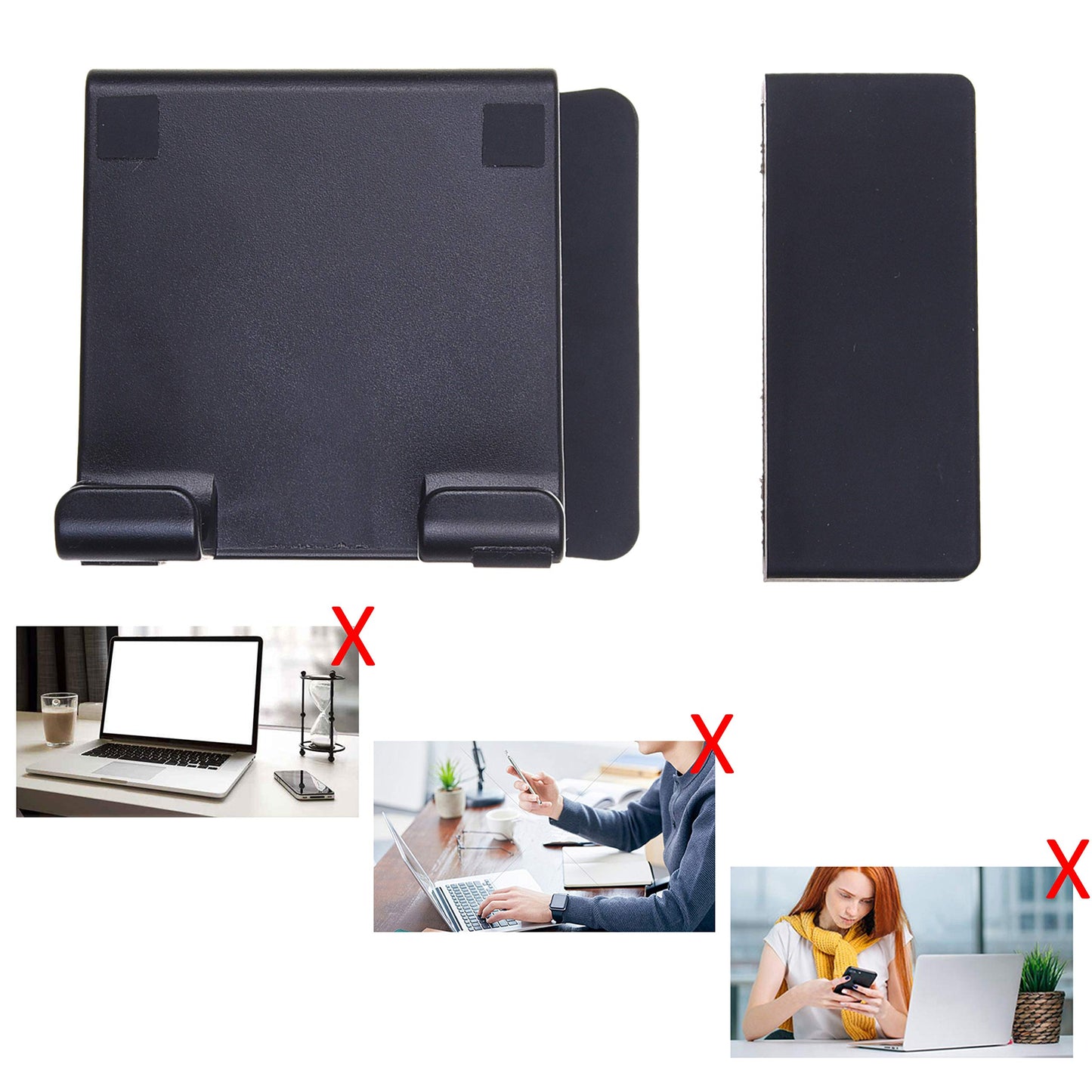 Kare Kind Smartphone Clip-On Holder - Attaches to Monitor and Laptops - Adjustable Mount for Slim or Thick Monitors (up to 25mm) - with A Universal