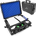 CASEMATIX Travel Case Compatible With PlayStation 5 Pro & PS5 Pro Disc Drive - Hard Shell Waterproof Case with Custom Foam for Console, Pro