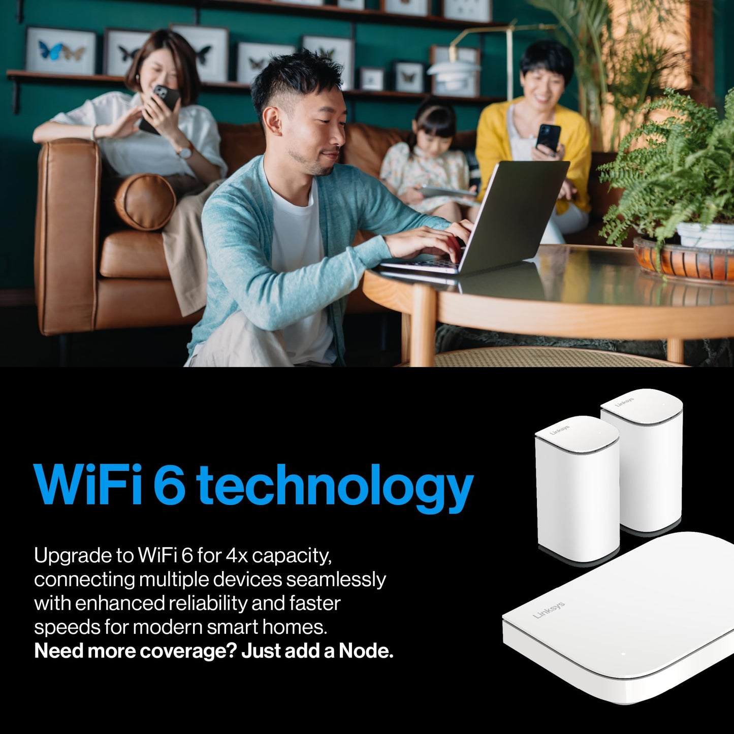 Linksys Multi-gig Micro Mesh WiFi 6 Router | Connect 100+ Devices | 2,000 Sq Ft Coverage | 3.0 Gbps Speeds | No App Required | 2024 Release