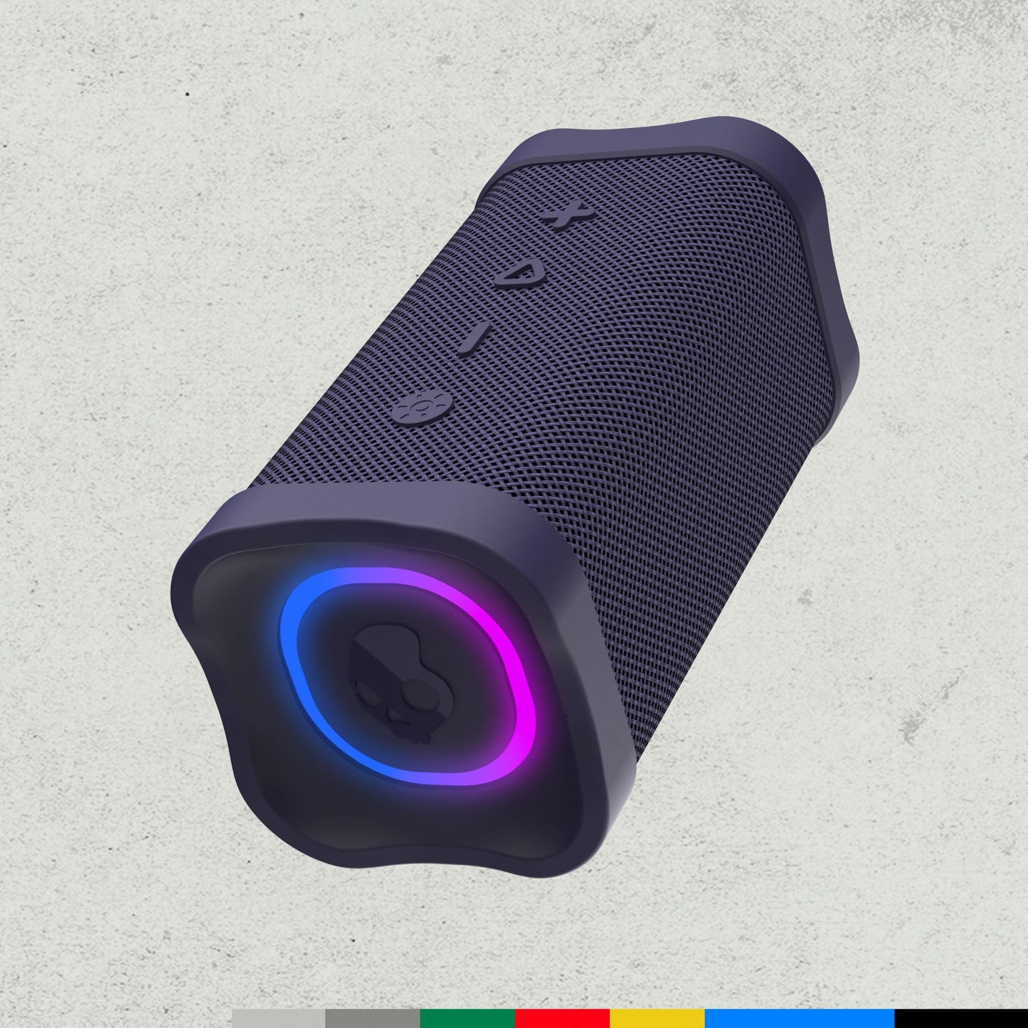 Skullcandy Terrain 2 Wireless Bluetooth Speaker, IPX7 Water Resistant, 14H Battery, Multi-Link, LED Light Show, Lightweight & Portable (Deep Purple)