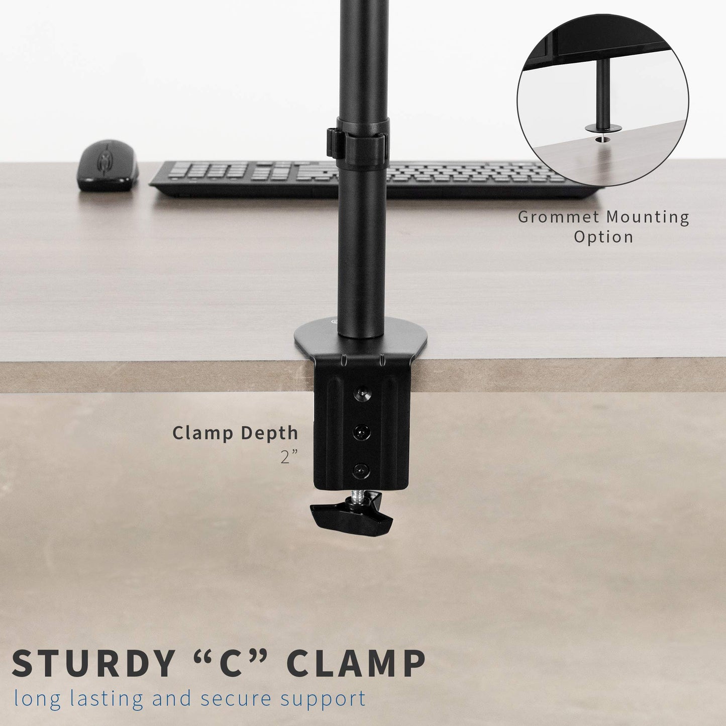VIVO Quad Monitor 13 to 24 inch LED LCD Clamp-on Desk Mount, 3 Plus 1 Articulating Display Computer Stand, Holds 4 Screens, Max VESA 100x100mm