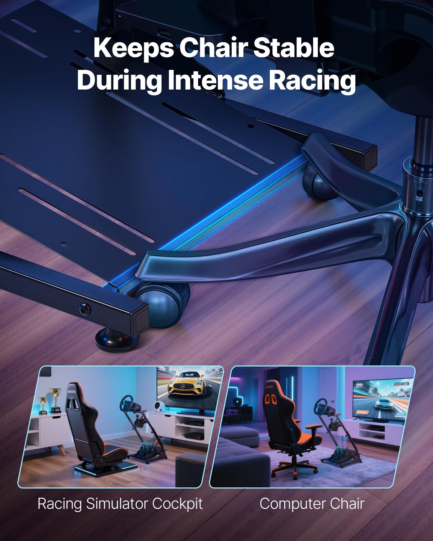 VEVOR Racing Wheel Stand, Adjustable & Foldable Simulator Stand for Logitech G29 G27 G920 G923, Thrustmaster T300RS T300GT T248 TS-PC TSXW Gaming