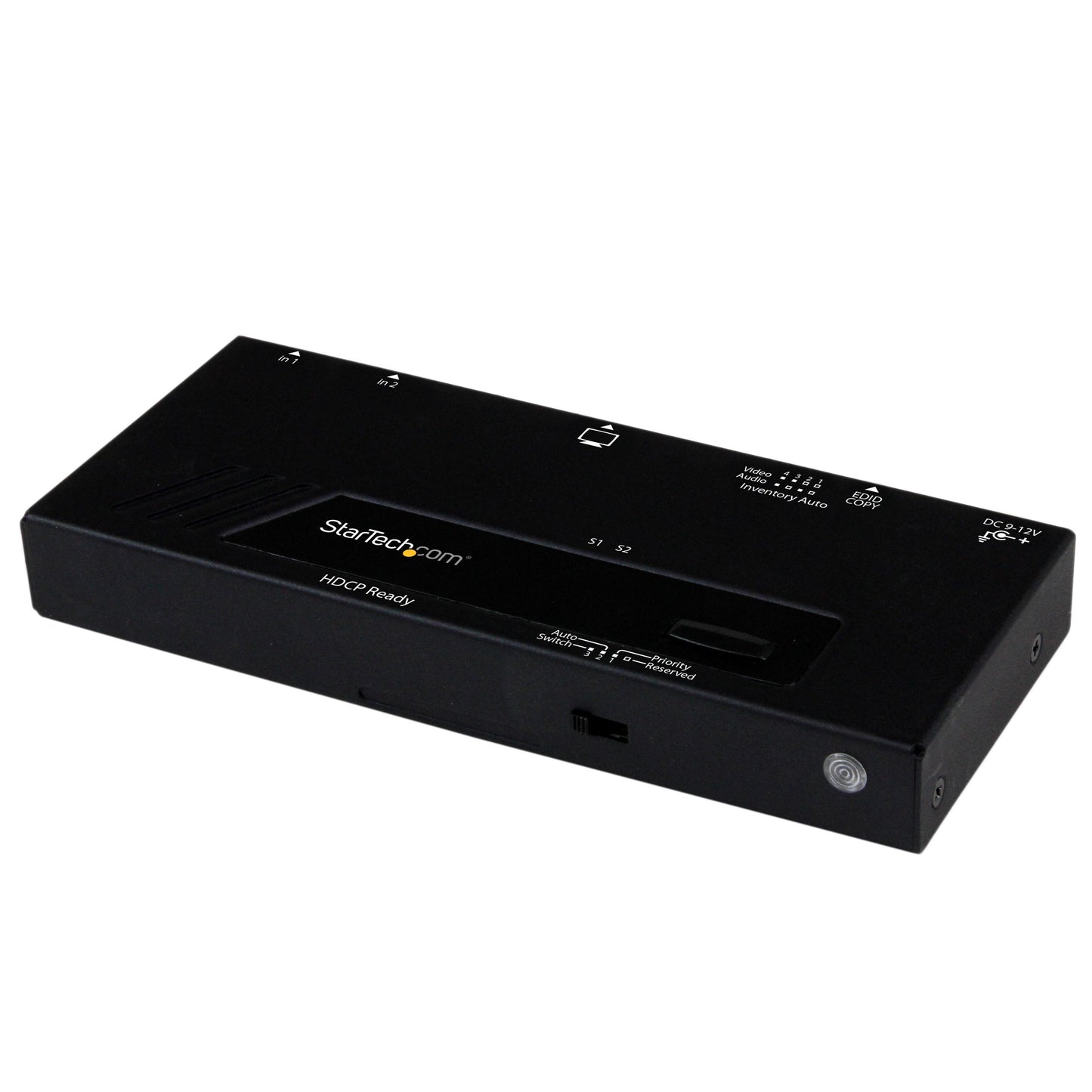 StarTech.com 2 Port HDMI Switch w/ Automatic and Priority Switching - 2 In 1 Out HDMI Selector with Automatic Priority Switching - 1080p, TAA