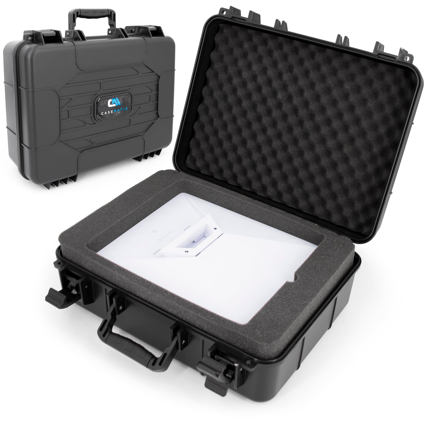 CASEMATIX Hard Case for Starlink Mini - Travel Storage for Dish, Mount, Power Supply, Cables & Accessories - Impact-Resistant Shell with Custom Foam &