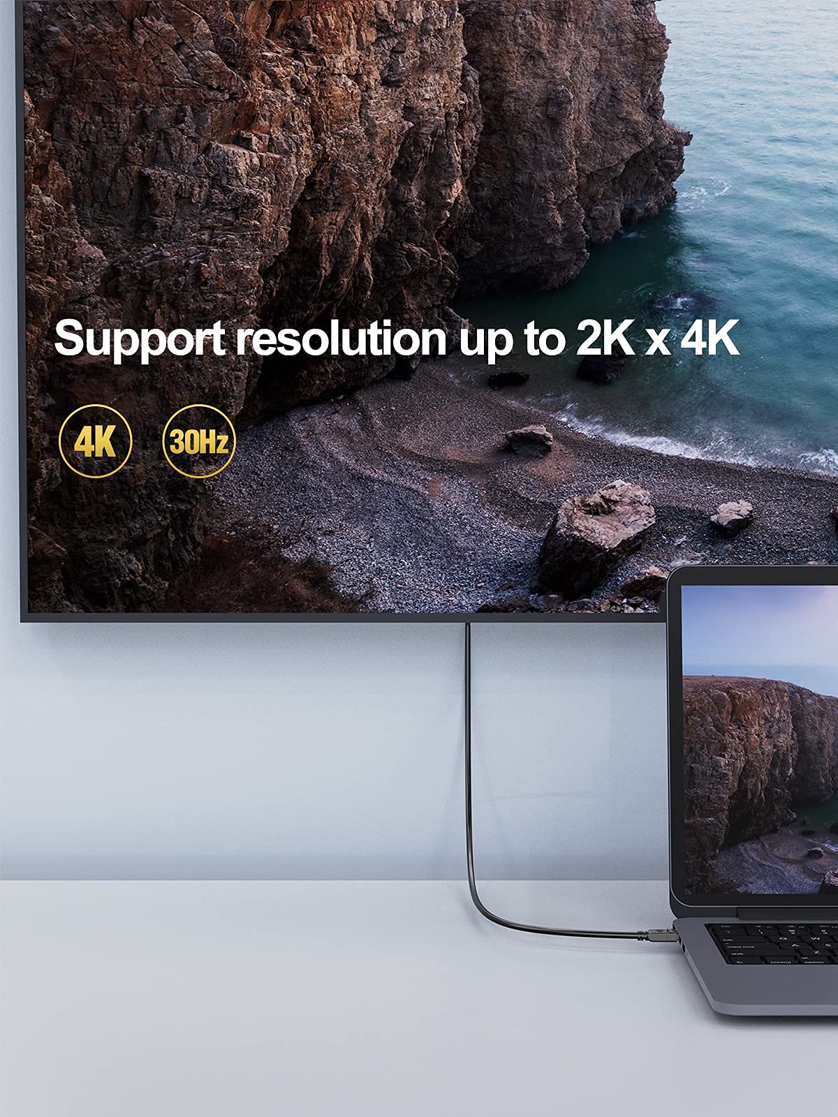 Active DisplayPort to HDMI 4K, CableCreation DP 1.2 to HDMI Cable 6 Feet, Support Eyefinity Multi-Screen, 4K & 3D Audio/Video Converter, 1.83M / Black