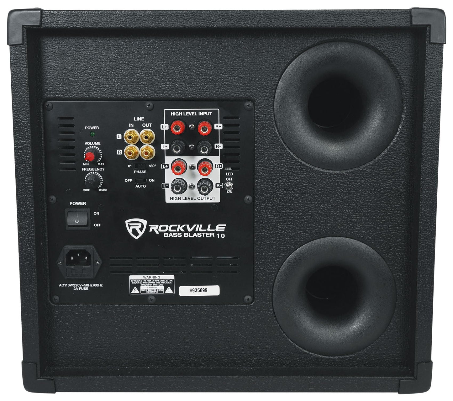 Rockville BASS Blaster 10" 750W Powered Home Theater Subwoofer with LED