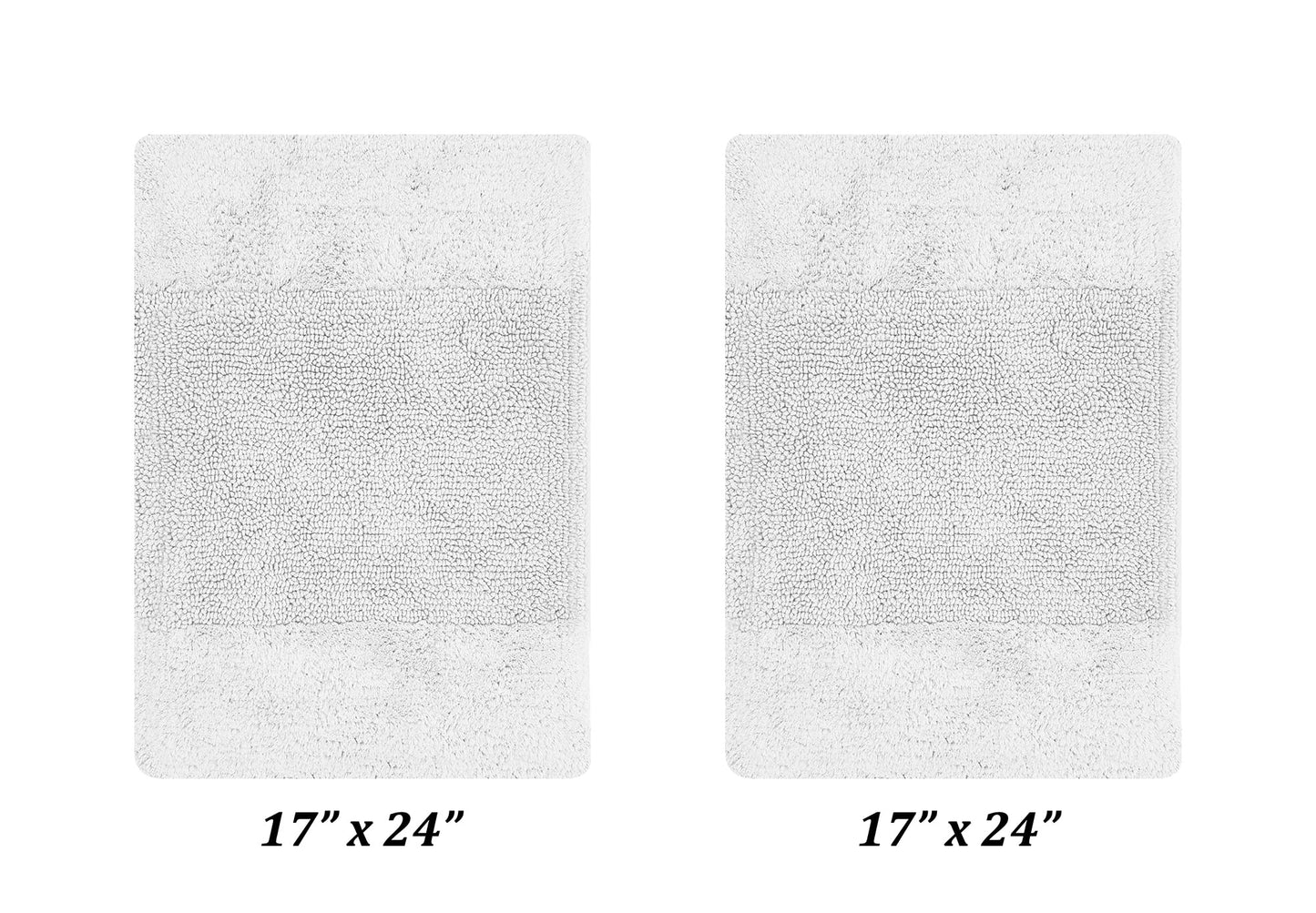 Better Trends 2 Piece Bathroom Rug Set 100% Cotton Non-Slip Washable Bath Mat, Soft & Absorbent Bath Rugs for Bath Room, Shower, Bathtub & Spa Floors…