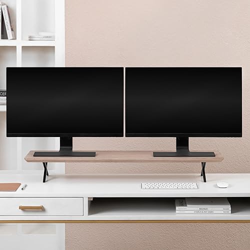 Anji Mountain Monitor Stand - Desktop Organizer & Laptop Riser, Ergonomic Monitor Riser, Space-Saving Monitor Stand for Desk, Durable Construction