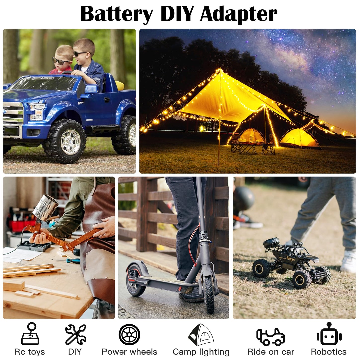 DC Power Aadpter for Milwaukee M18 Battery 18V to 12V Step Down Voltage Converter 15A MAX 180W Inverter Automatic Buck Converter DC Voltage Regulator…