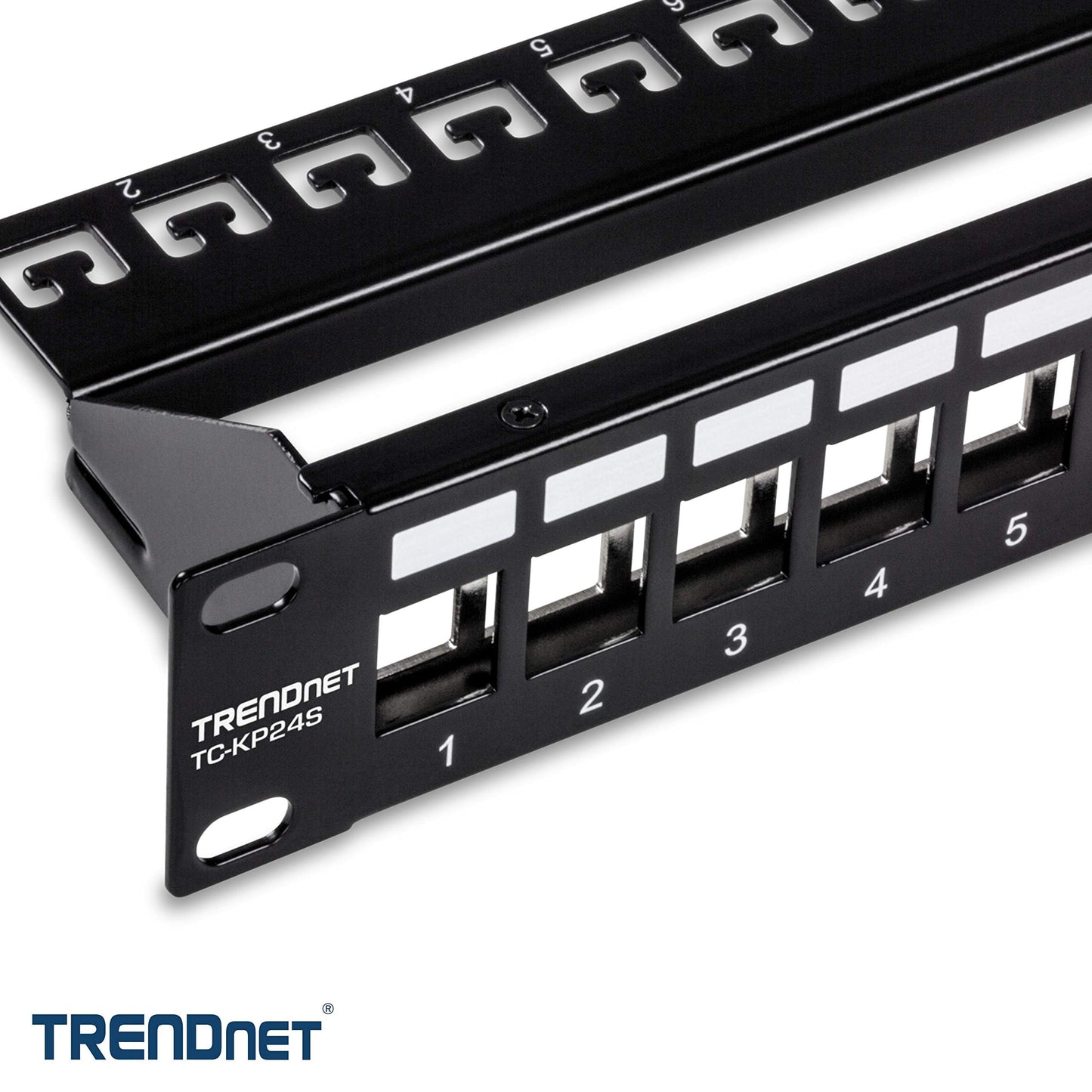 TRENDnet 24-Port Blank Keystone Shielded 1U Patch Panel, 1U 19" Rackmount Housing, Protects Against EMI/RFI Noise, Recommended with TC-K06C6A Cat6A