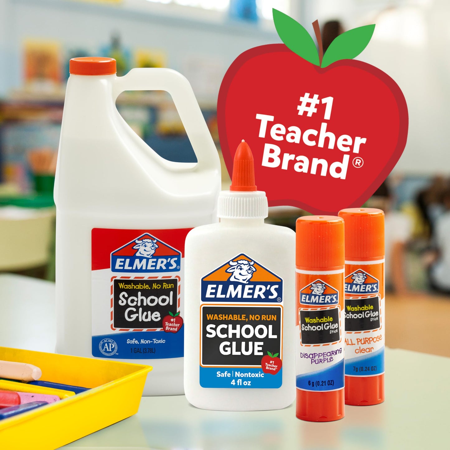 Elmer's Liquid School Glue White Washable 32 Ounces - Great for Making Slime, #1 Teacher Brand