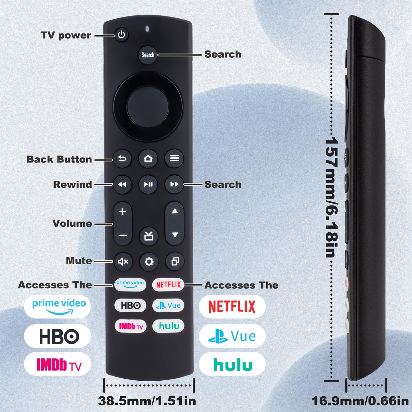 for Toshiba Insignia TV Remote Replacement NS-24DF310NA21 NS-24DF311SE21 NS-24DF310NA19 NS-39DF510NA19 NS-39DF310NA21. NS-RCFNA-21 NS-RCFNA-19
