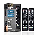 UltraPro OneTouch Universal Remote Replacement Compatible for All Samsung, LG, Sony, Vizio and Roku TV Smart TV, LED, LCD, HDTV, 3D, Series TV, 2
