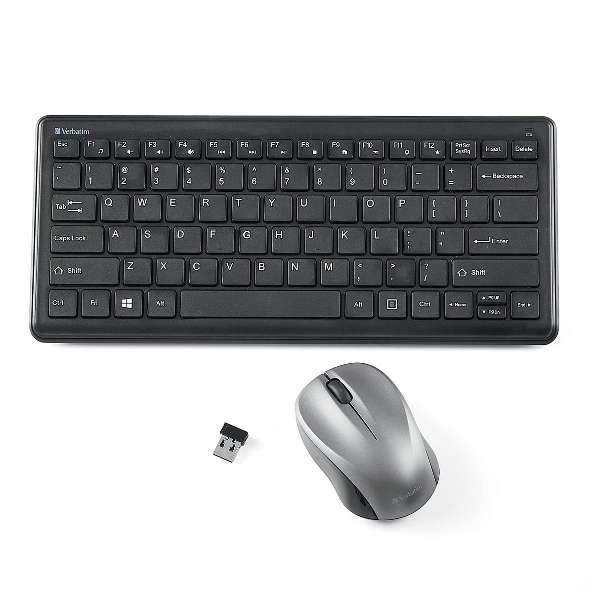 Verbatim Silent Wireless Compact Keyboard and Mouse Combo, for Laptop/Personal Computer