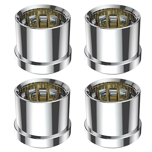 4X RCA Caps Rhodium-Plated RCA Female Protective Caps Noise Stopper HiFi Dust Caps Covers for Chassis Sockets Plug Jacks to Prevent Dirt