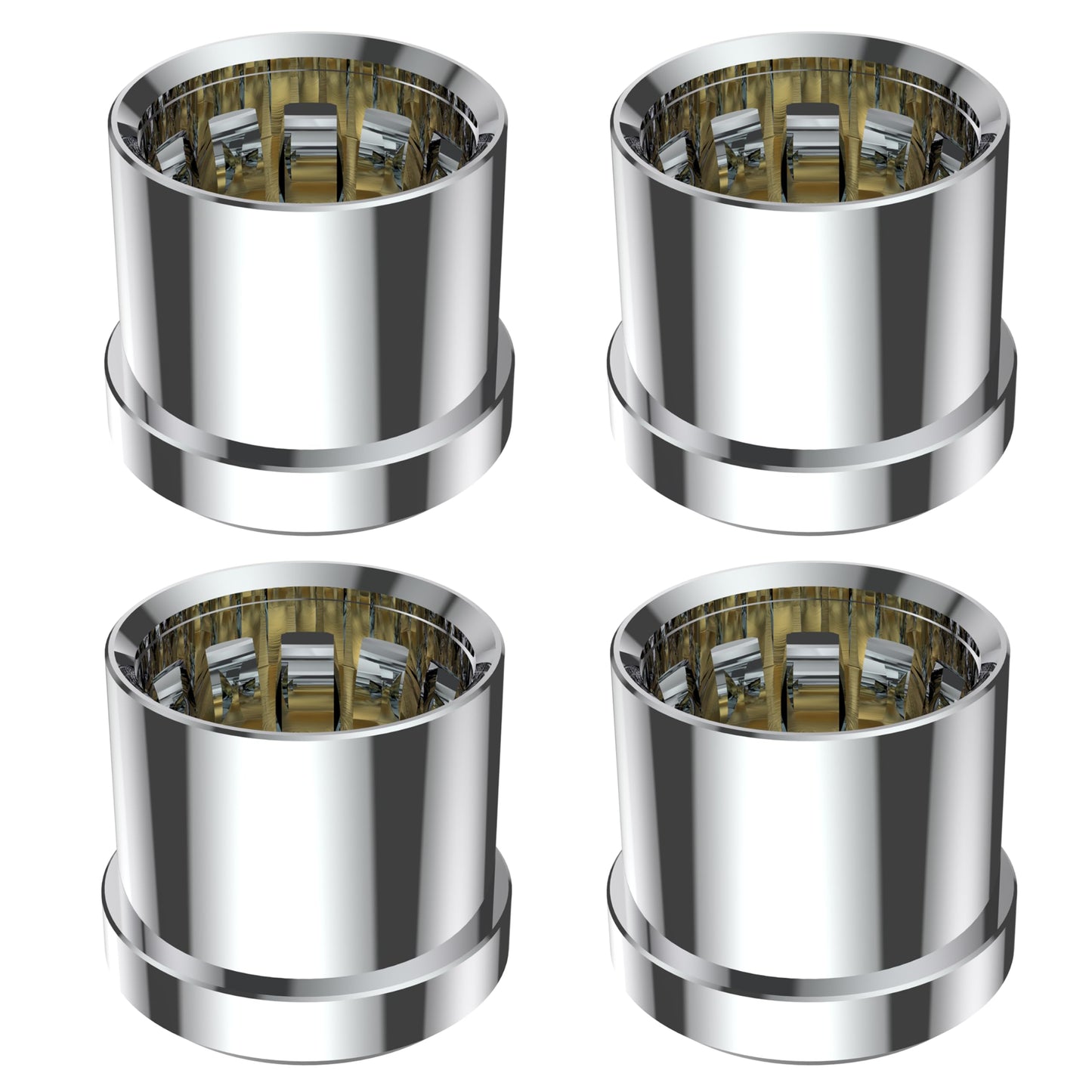 4X RCA Caps Rhodium-Plated RCA Female Protective Caps Noise Stopper HiFi Dust Caps Covers for Chassis Sockets Plug Jacks to Prevent Dirt