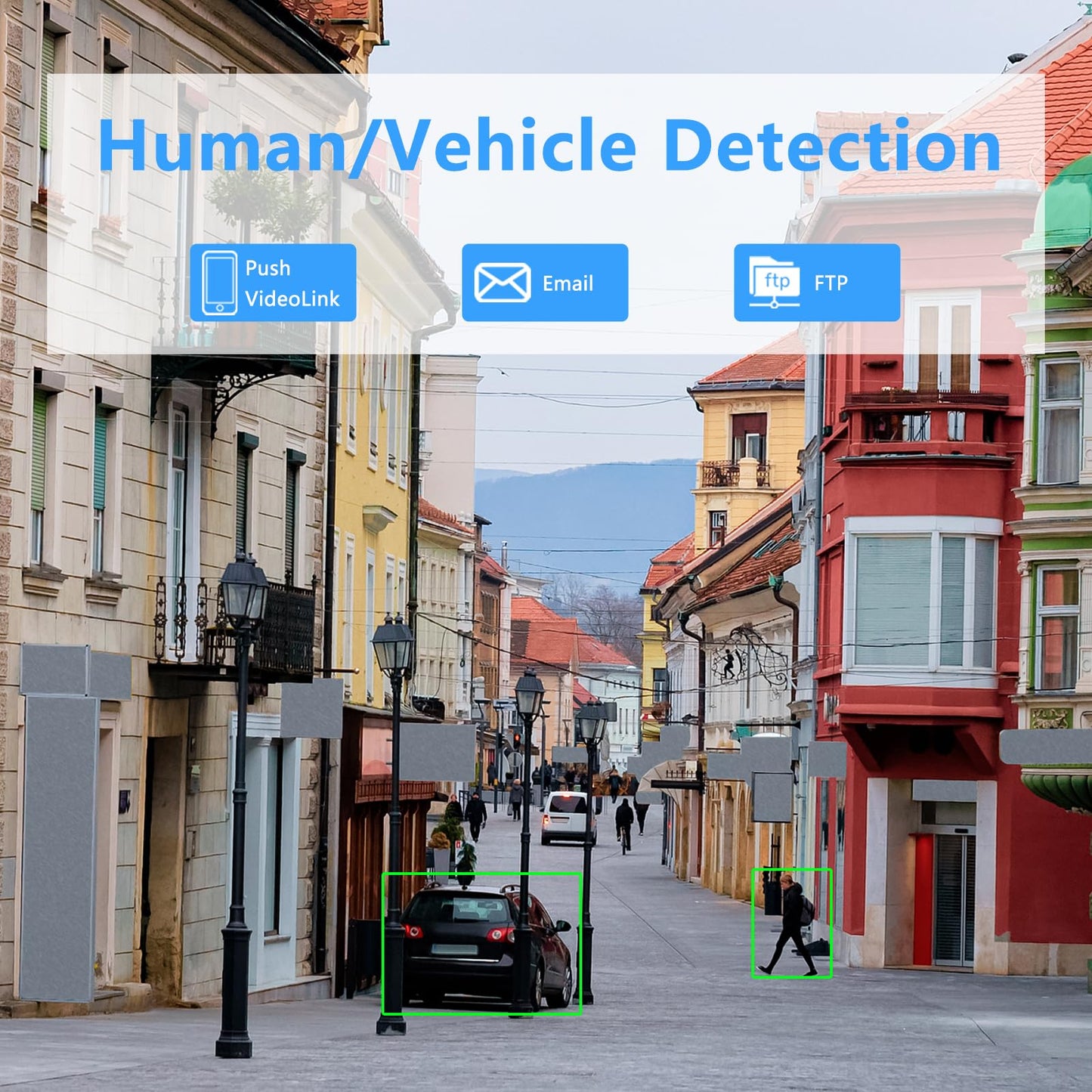 Inwerang 5MP PoE IP Security Camera, H.265 Bullet IP Camera with 105° Wide Angle, 2.8mm Lens, 80ft Night Vision, Compatible with Third-Party NVRs