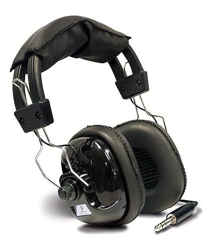 Teknetics HEADT Metal Detector Headphones - Designed for Teknetics detectors, comfortable leatherette earpads, adjustable volume controls, long…