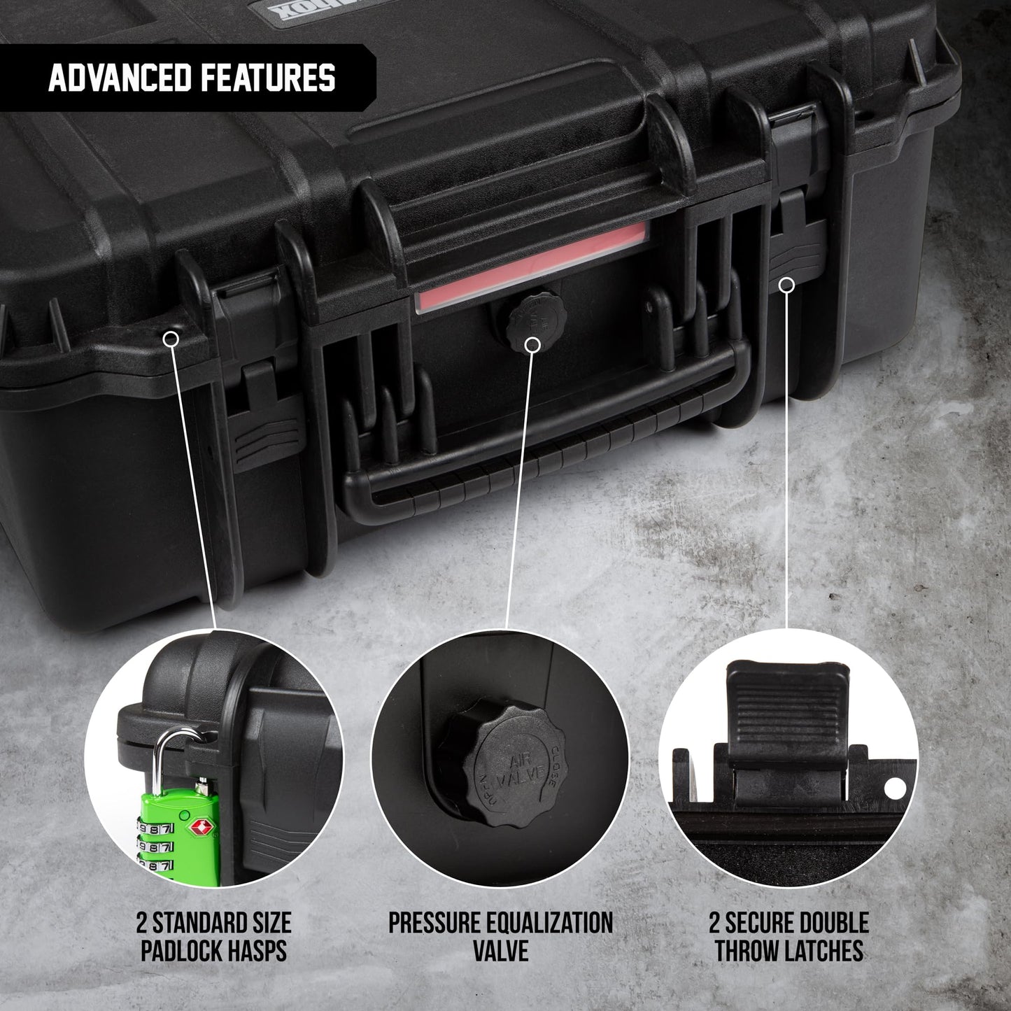 Durabox All Weather Hard Case 19 x 17 x 8” - TSA Approved Hard Shell Travel Case with Customizable Foam for Cameras, Lenses, Laptops, Electronics