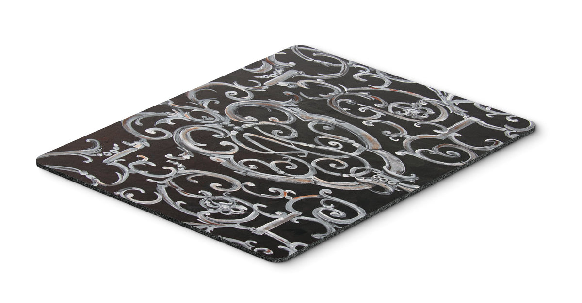 Caroline's Treasures 8927MP Ironwork Fence Mouse Pad, Hot Pad or Trivet for Home Office Gaming Working Computers Laptop Mouse Mat,Washable Large