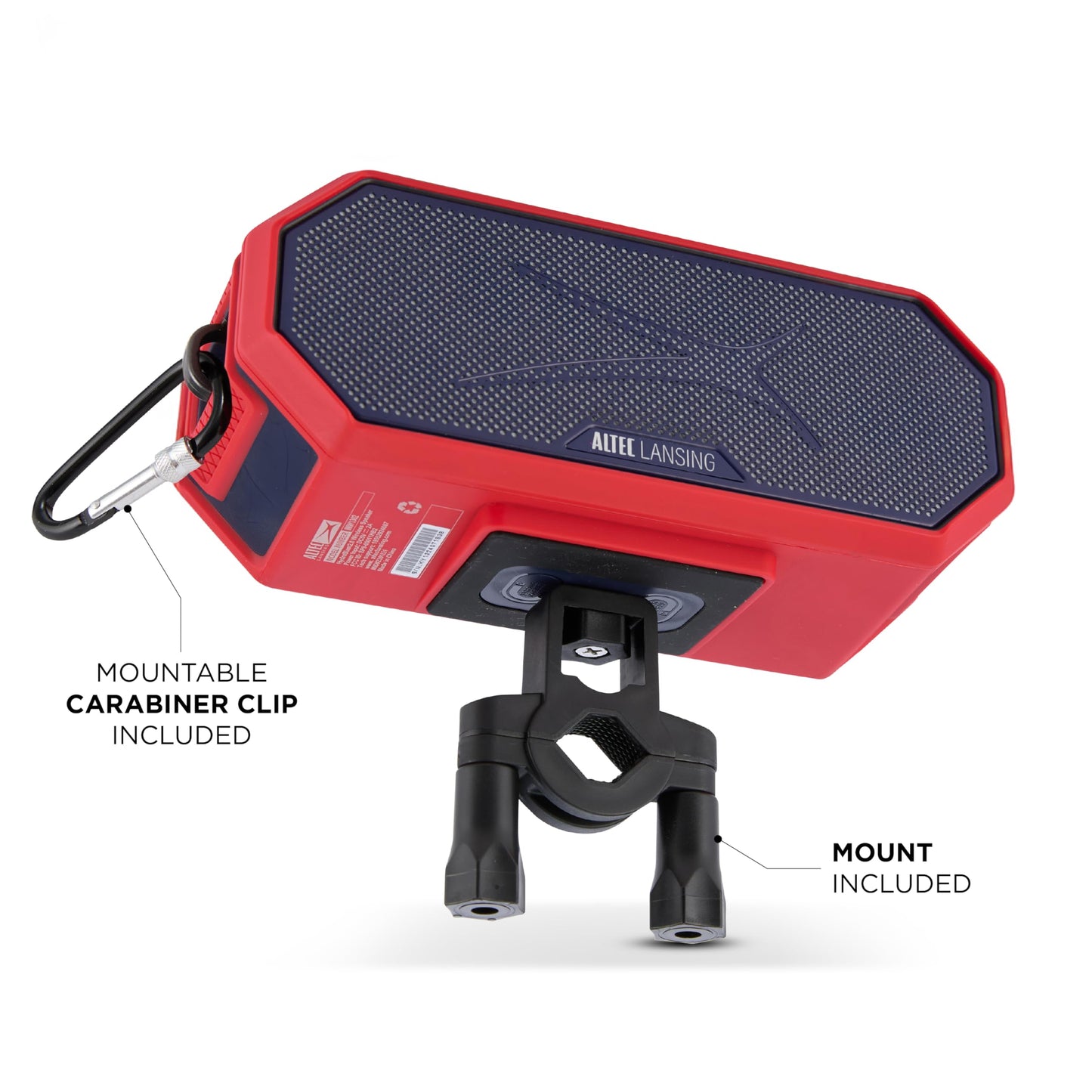 Altec Lansing - Portable Bluetooth Speaker HYDRABLAST 2.0, Waterproof IP67, 20W Output Power, Magnetic Bluetooth Speaker (Boston Red Sox)