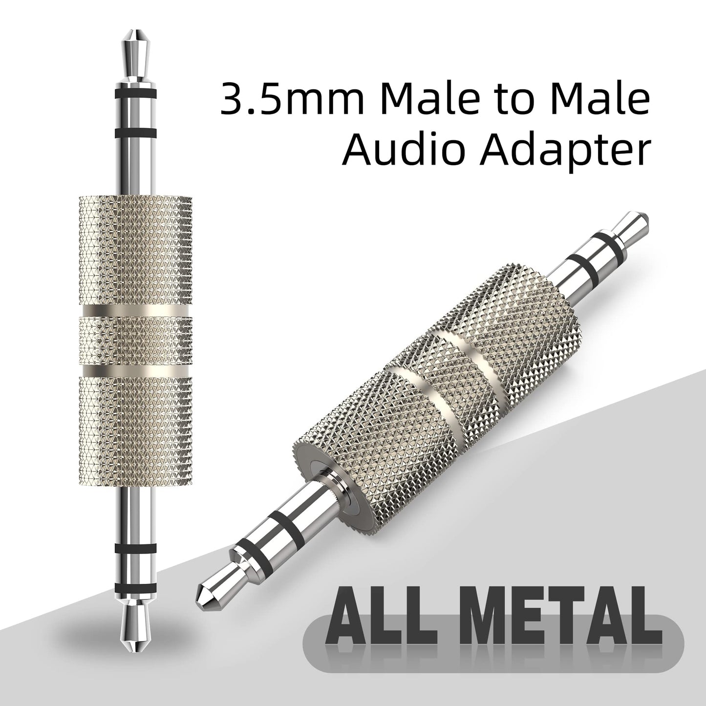 2.5mm to 3.5mm Adapter and 3.5mm to 2.5mm Adapter Male to Female Stereo Audio Connector, 3.5 to 3.5 (1/8") TRS Stereo Aux Converter Gold Plated