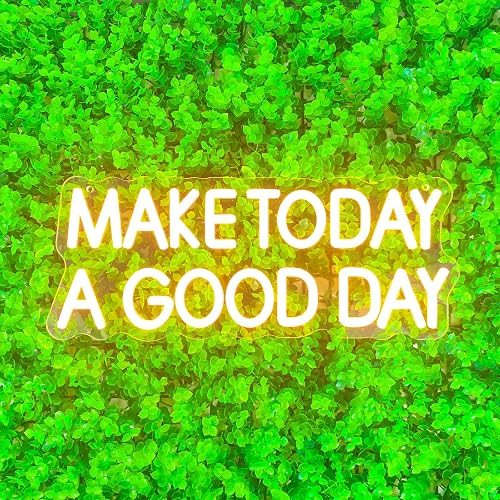 Make Today A Good Day Neon Sign Positive Led Neon Light for Wall Decor Inspirational Light Sign Wall Art LED Neon Light Up Sign for Party Wedding
