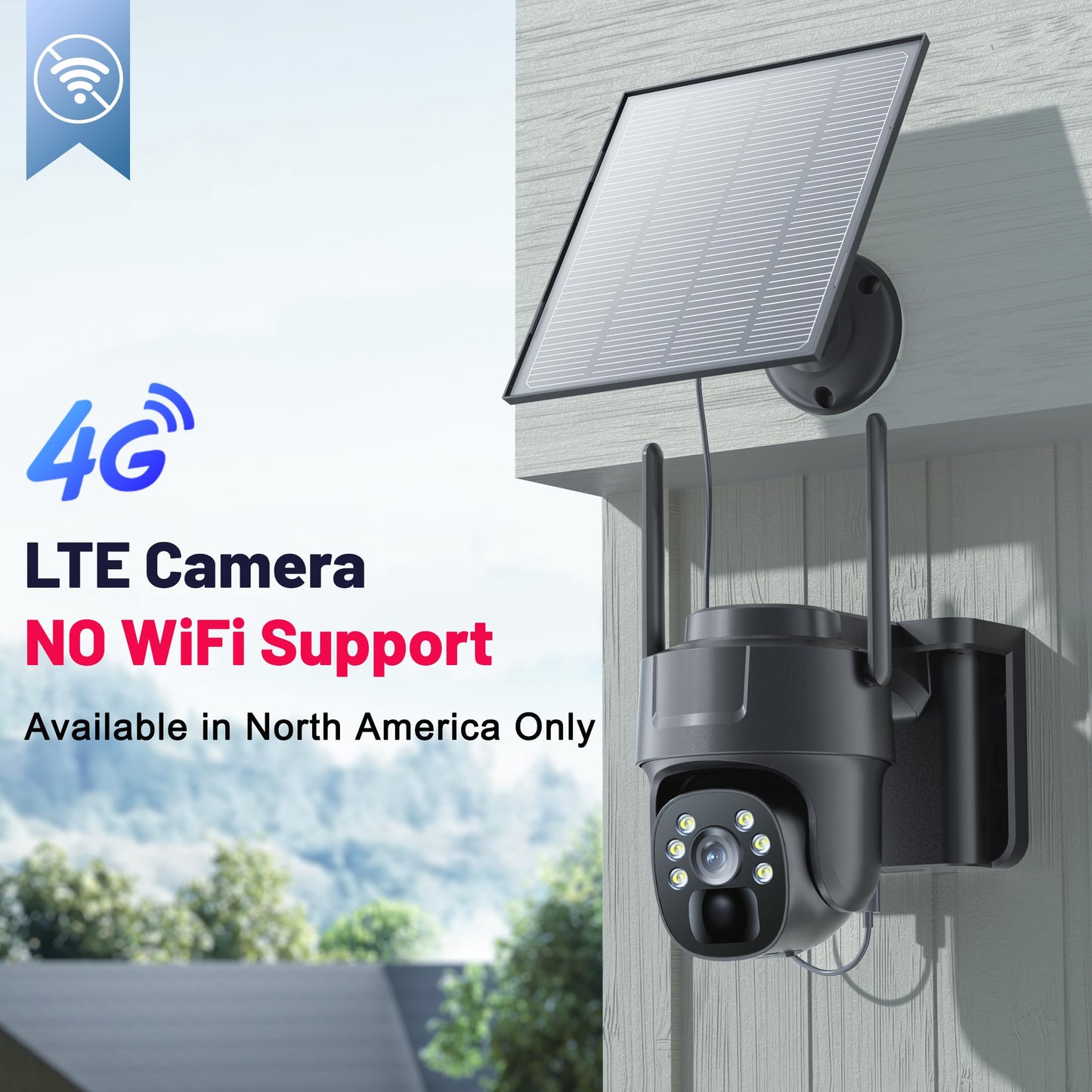 KKB 4G LTE Cellular Security Camera, No WiFi Security Camera Outdoor Built-in SIM Card Unlimited Data Plan, Solar Powered, 2K Wireless Cam Color Night