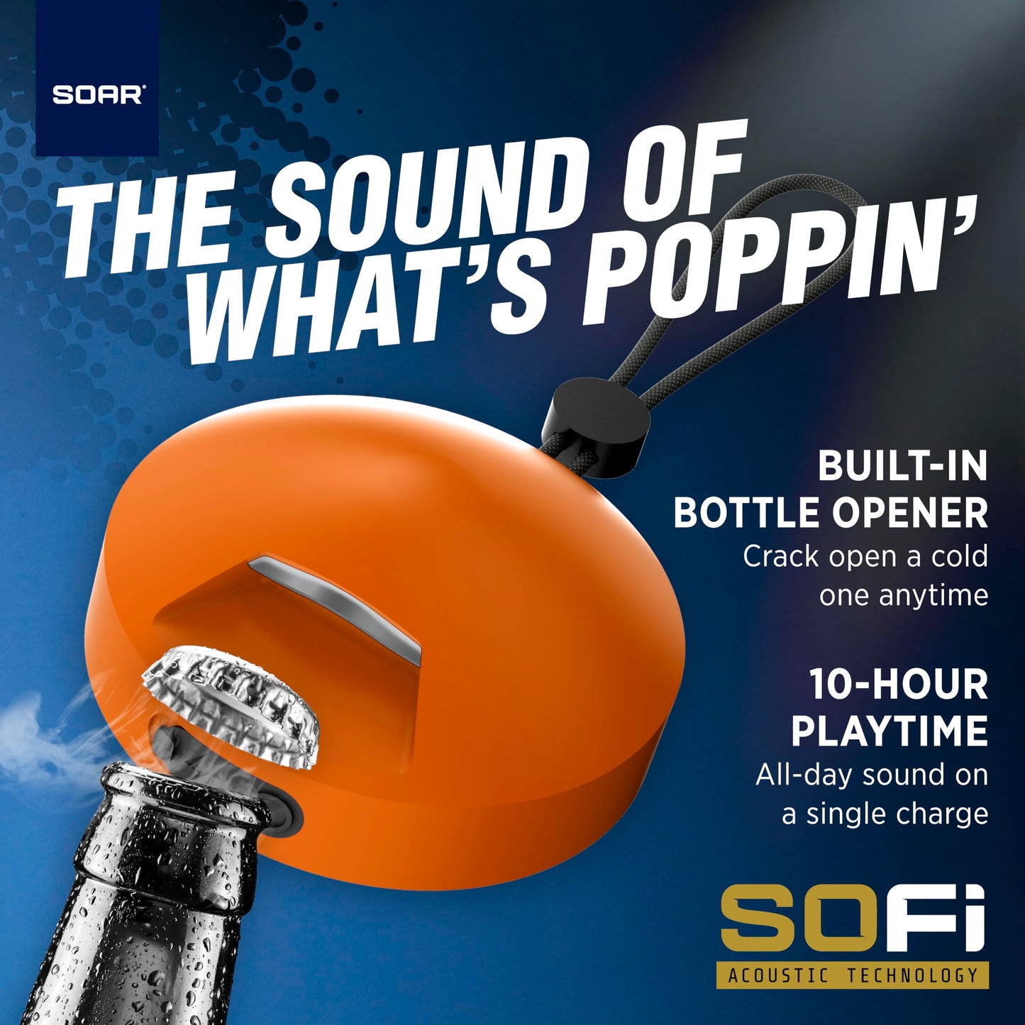 SOAR NFL Bluetooth Bottle Opener Speaker, Tennessee Titans