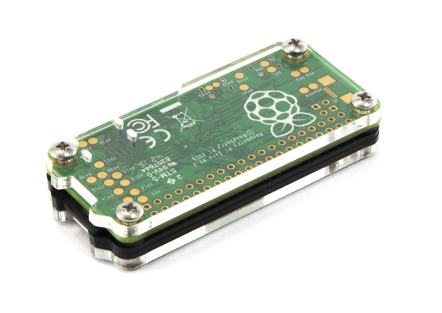 Zebra Zero Heatsink Case in Black Ice for Raspberry Pi Zero 1.3 & Wireless ~ C4Labs