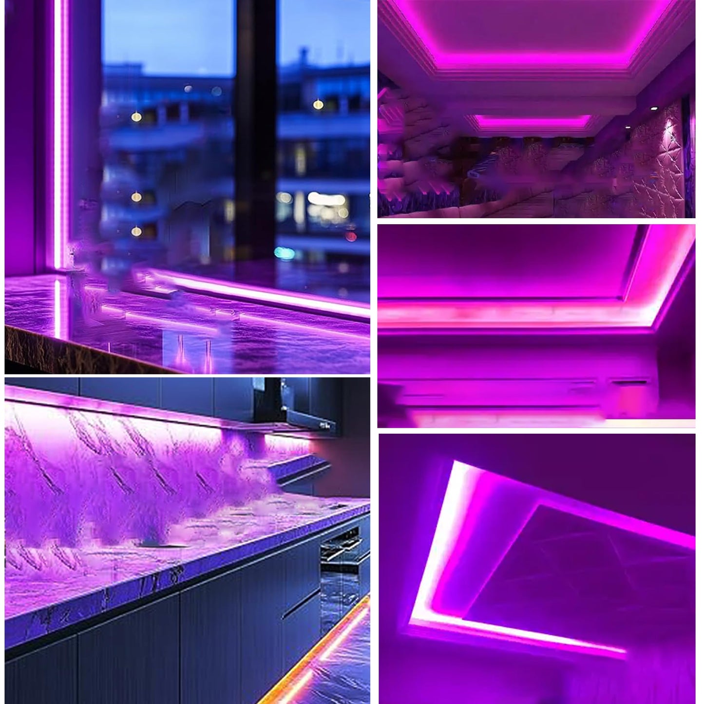Clearhill 5V USB COB LED Strip Lights,9.84FT/3M,Purple,320LEDs/M,8mm Width,Not Waterproof IP20,1M USB Cable,Flexible LED Tape Light for DIY Home