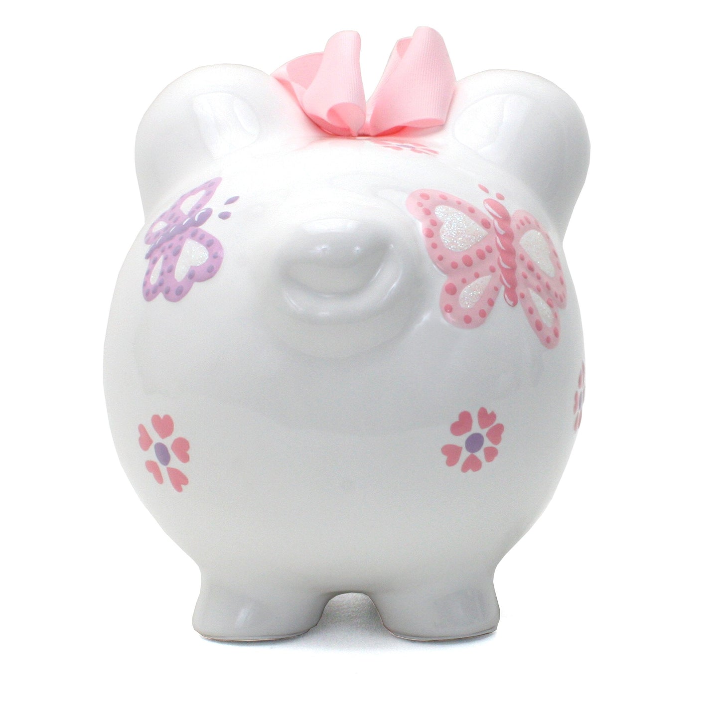 Child to Cherish Ceramic Piggy Bank for Girls, Butterfly