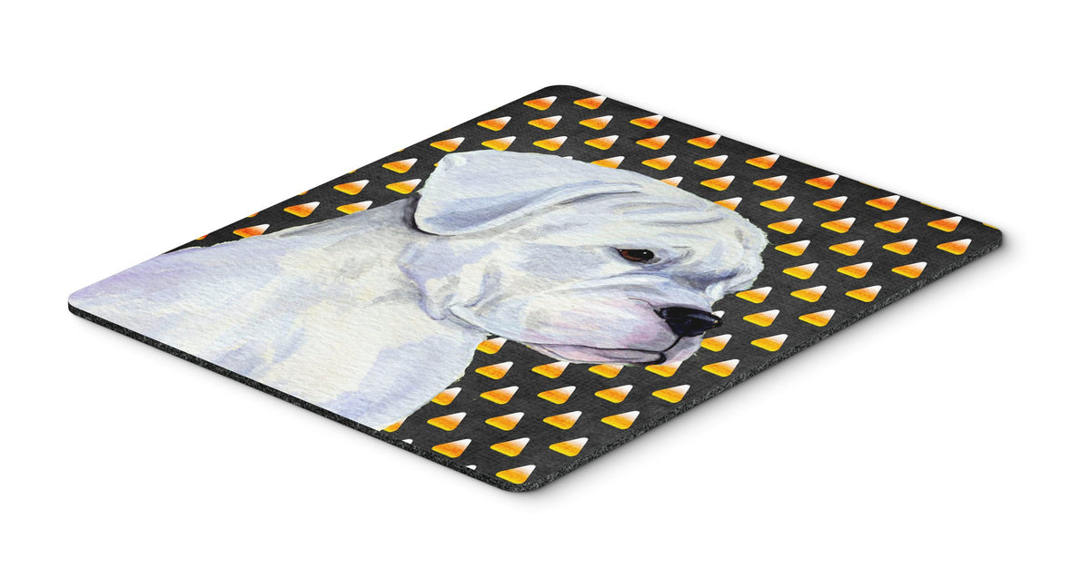 Caroline's Treasures SS4302MP Boxer White Candy Corn Halloween Portrait Mouse Pad, Hot Pad or Trivet for Home Office Gaming Working Computers Laptop