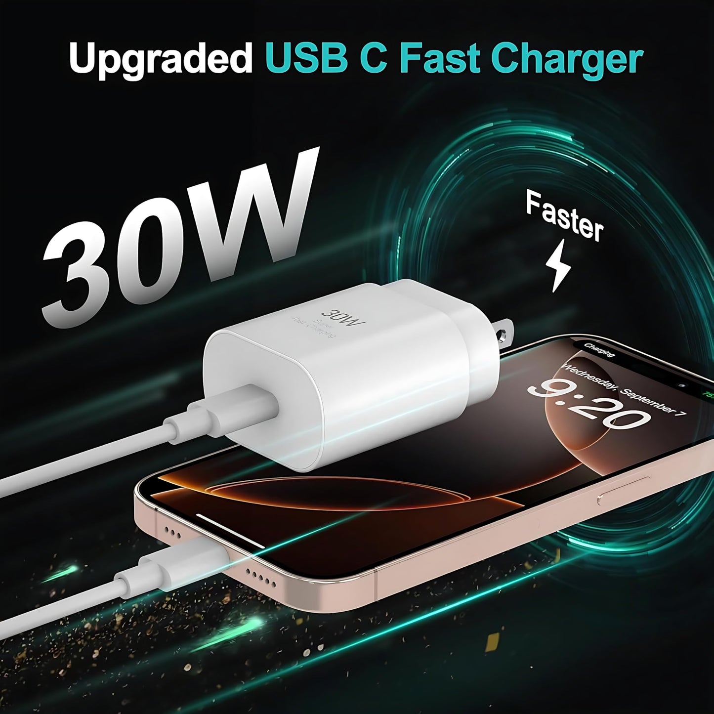 Samsung Super Fast Charger for Samsung Charger Fast Charging 2Pack 30W USB C Phone Wall Charger Block,10FT Type C Fast Charging Cabel for Samsung