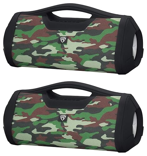 Rockville RPB-XL Camo Portable Bluetooth Speaker Boombox, 30W RMS, TWS Linking, USB Powerbank, Long Battery Life, for Outdoor Adventures and Parties