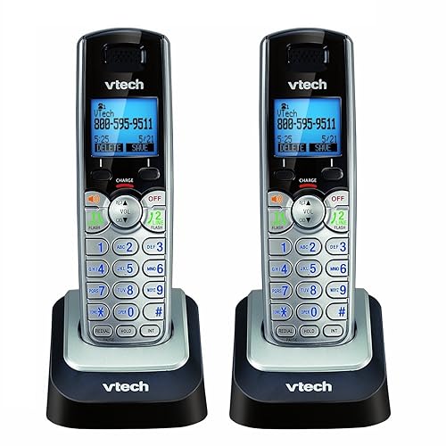 VTech DS6101 Accessory Handset for VTech DS6151, Silver. Pack of 2