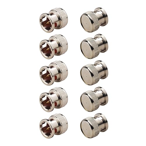 BINGFU BNC Connector Shorting Copper Protecting Dust Cap Protective Cover (10-Pack) for BNC Female Cable Connector Adapter Video Surveillance Camera