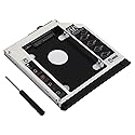 DY-tech 2nd HDD SSD Hard Drive Enclosure Caddy for HP Elitebook 8560w 8570w 8760w 8770w with Faceplate Bezel and Mounting Bracket