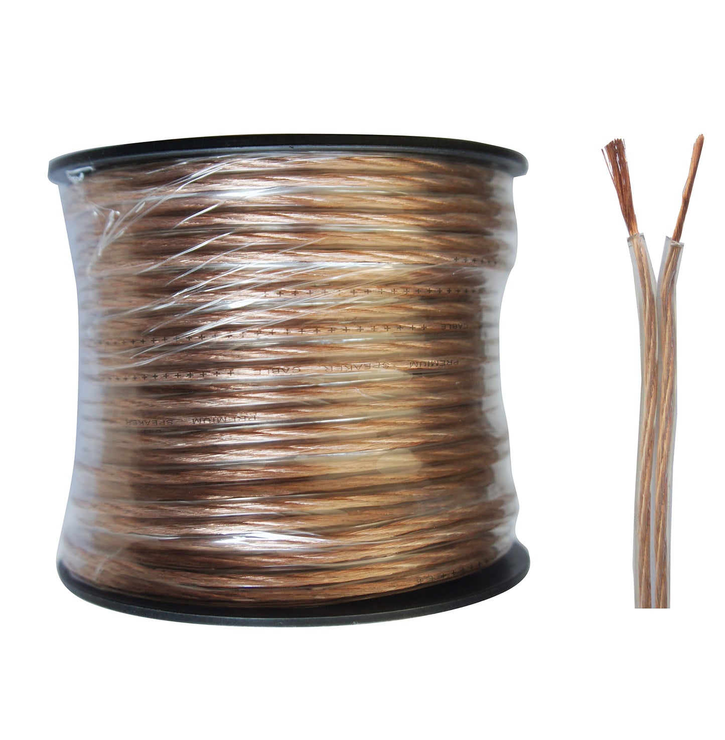 RonDexy RD 16 Gauge AWG 50ft Speaker Wire Cable - OFC Clear Use for Car Speakers Stereos, Home Theater Speakers, Surround Sound, Radio
