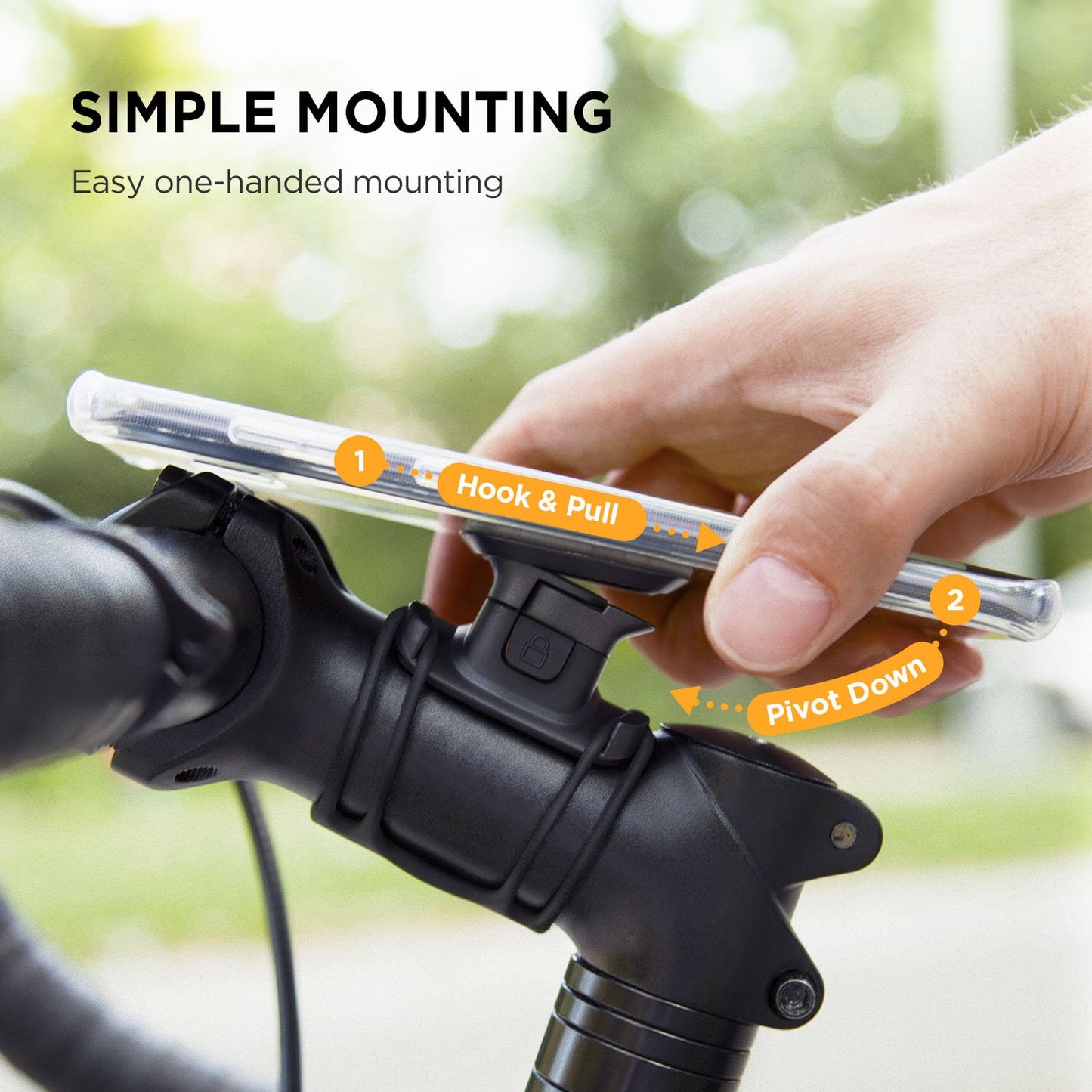 iOttie Active Edge™ Go Bike Phone Holder Bar Mount || Smartphone | iPhone Xs Max R 8/8S 7 Plus 6S 6 SE Samsung Galaxy S8 Plus S8 Edge S7 S6 Note 8 5