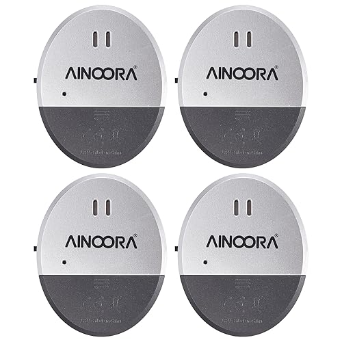 Window Alarm Sensors 4 Pack, Glass Break Sensor 130DB Loud Window Vibration Alarms, Burglar Intruder Entry Detector for Indoor Home Office Apartment