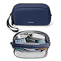 tomtoc Electronic Organizer Travel Case, Water Resistant Dual Compartment Tech Pouch Cable Organization Storage Bag for Charger, Cord, Phone, Hard