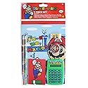 Mario Bros. Calculator School Supplies Set - 7 Piece Bundle for Back to School
